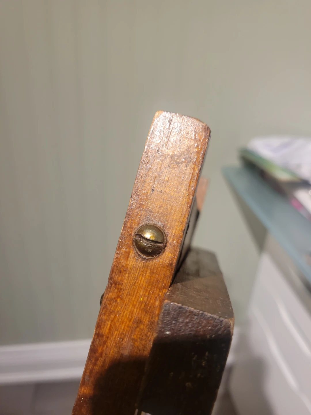 Antique Wood Book Rack. Book Shelf. - photo 4