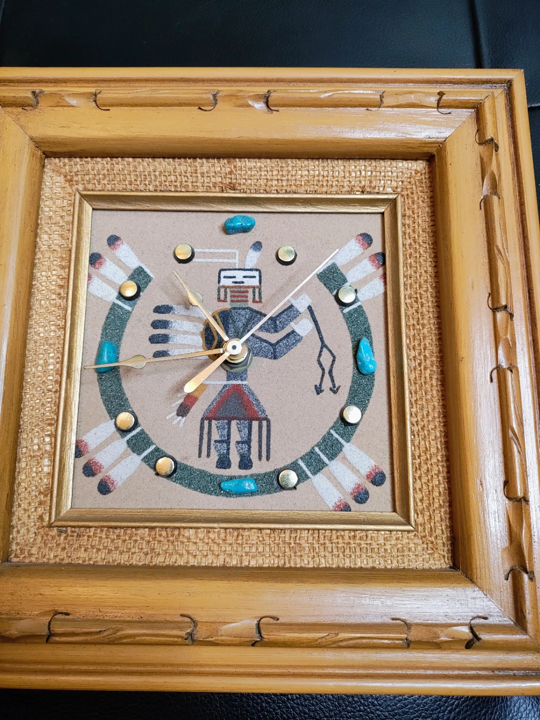 Navajo Sandpainting Clock - photo 4