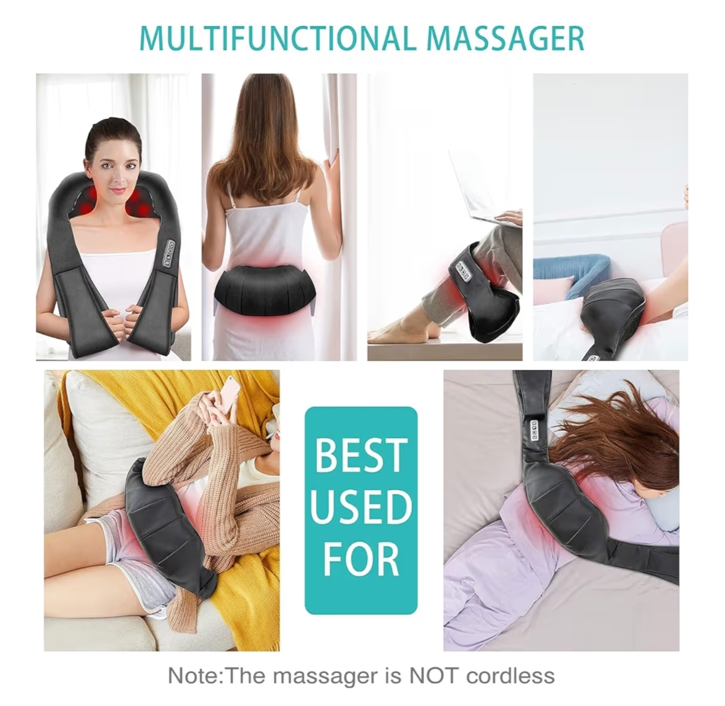 AERLANG Shiatsu Neck/Back Massager w/ Heat - Like New (Open Box) - photo 4