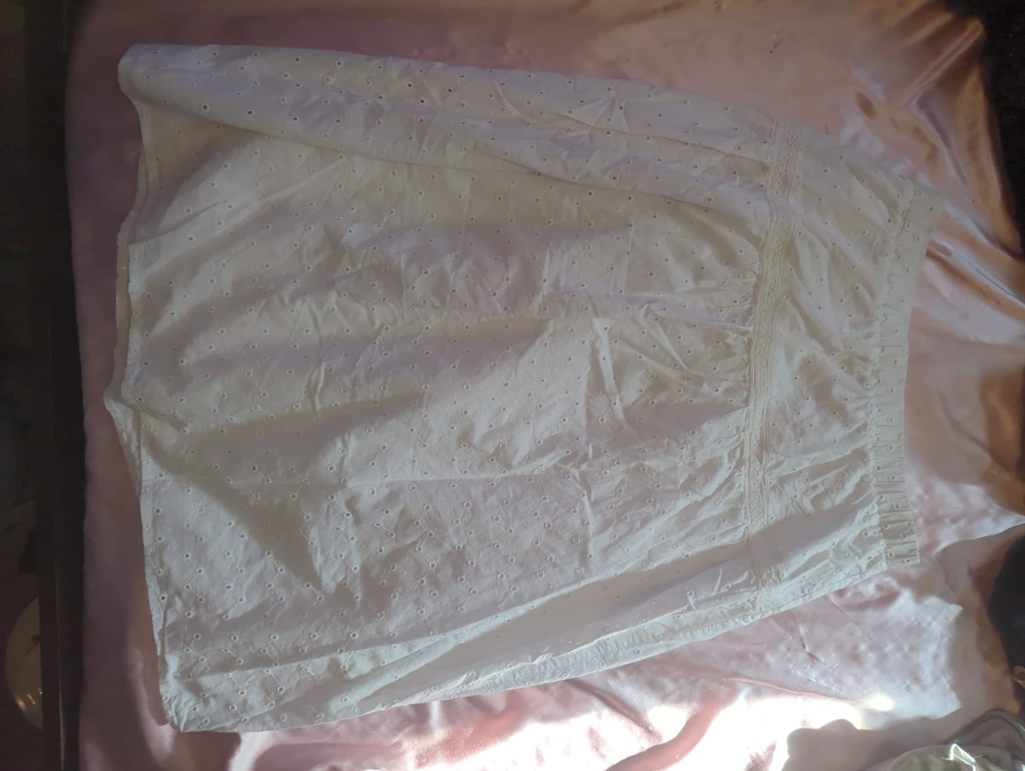 White Maxi Eyelet Skirt - photo 3