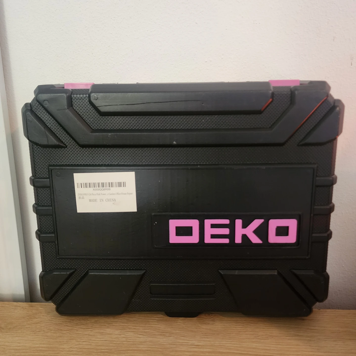 DEKO Pink 46-Piece Home Tool Kit with Power Drill