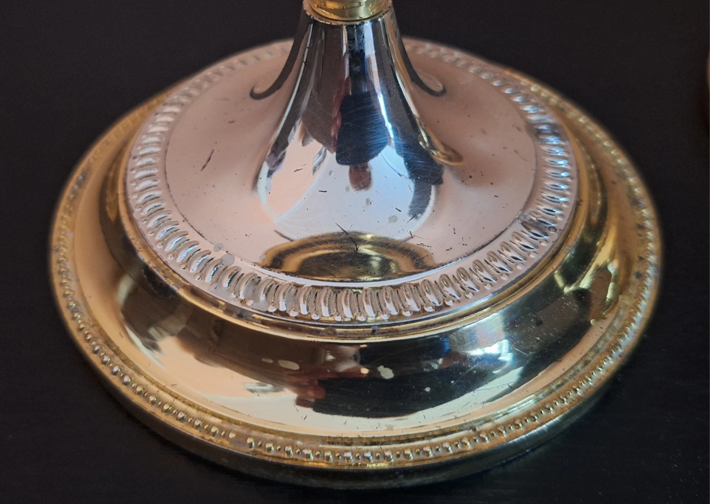 Vintage Gold & Silver Candlestick Holders (Pair) - photo 3