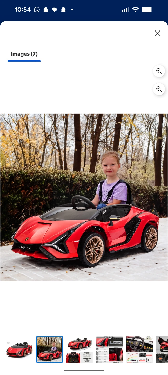 Lamborghini Sian Ride-On Car - Red