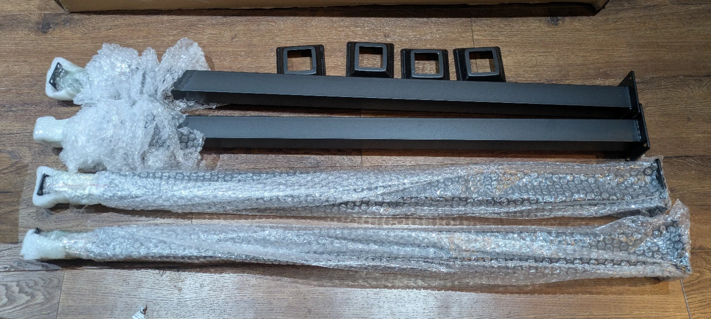 New Viuseo 34 inch (4 pack x2) Black Stair Railing Posts 🥕 - photo 2