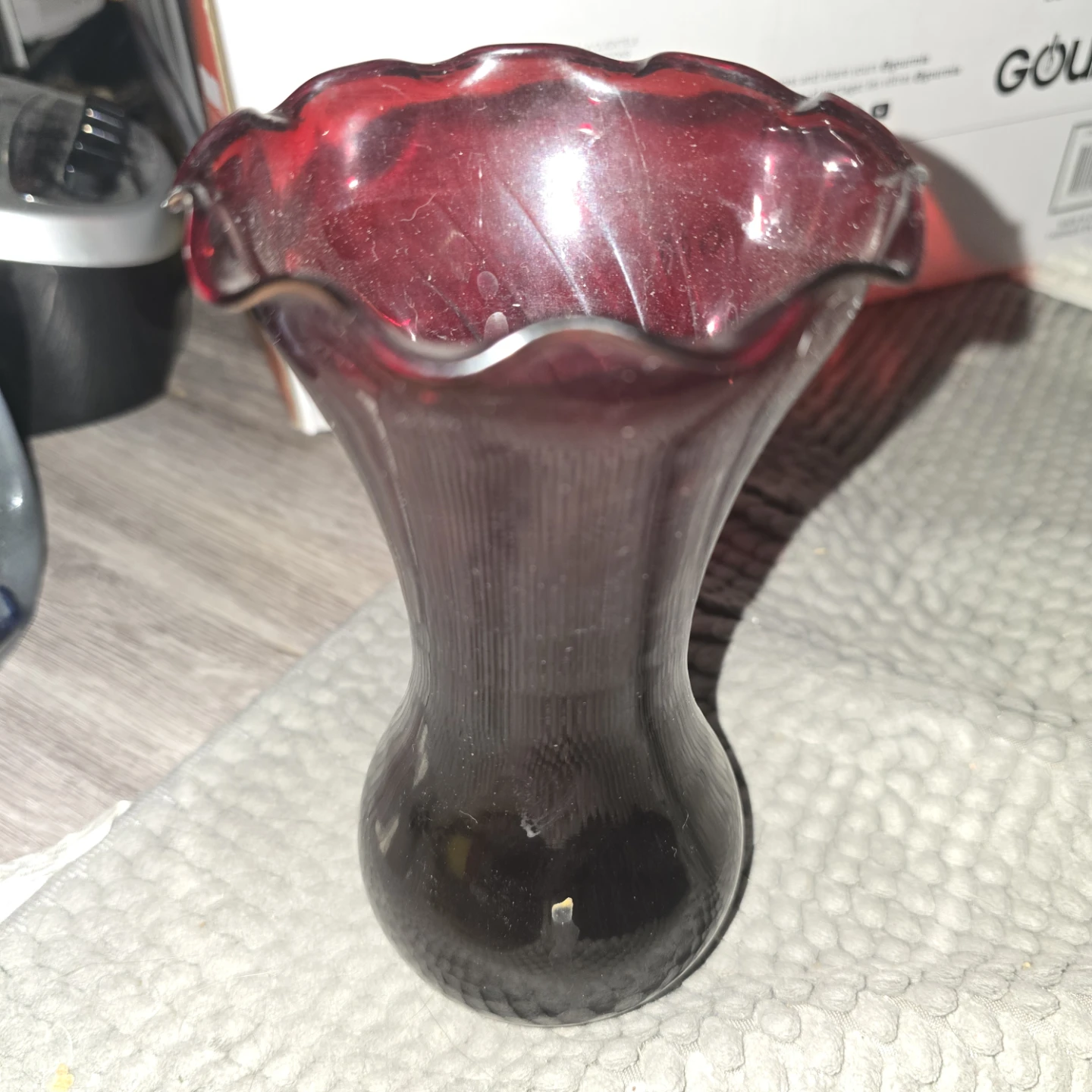 Red Glass Vase