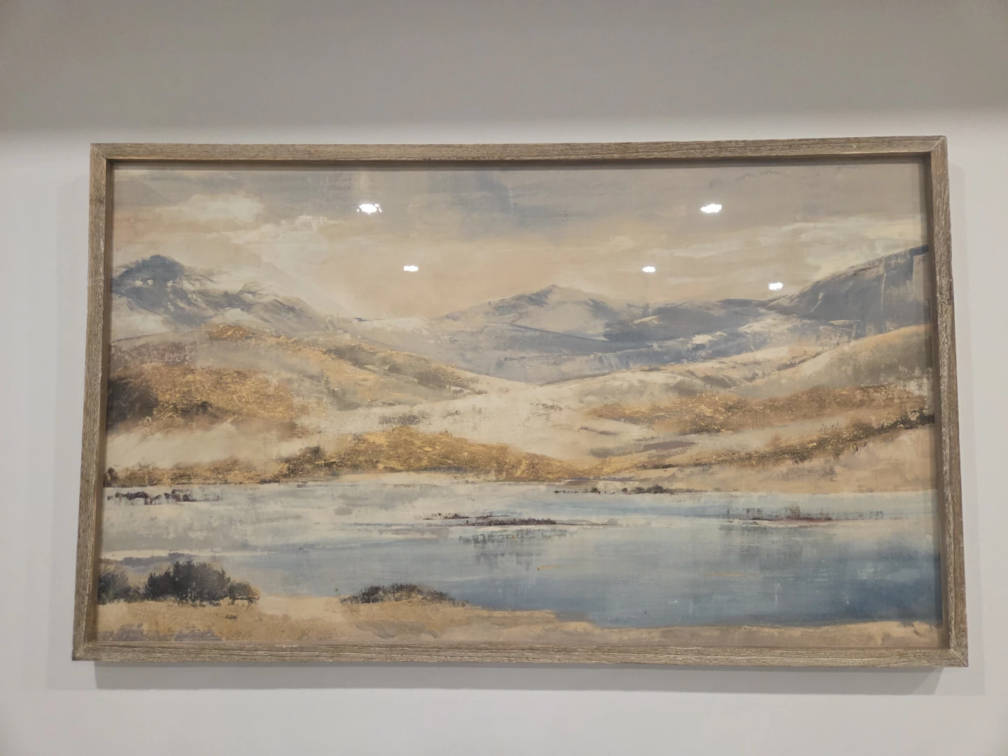 Wall art print with wooden frame 60cm x 100cm