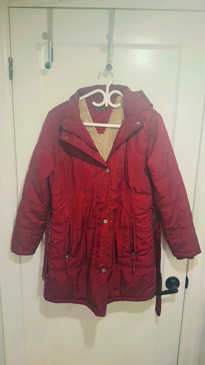 Maroon Quilted Winter Coat