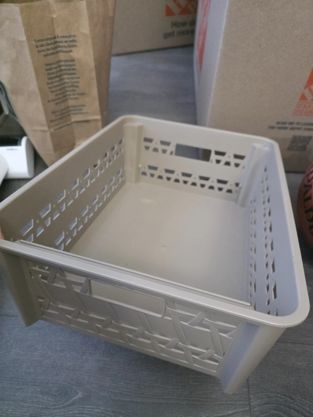 Beige Storage Basket