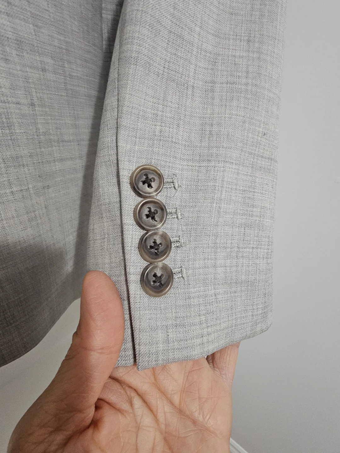 J.Crew 1035 Light Grey Super 120's Blazer and Skirt Set - photo 4