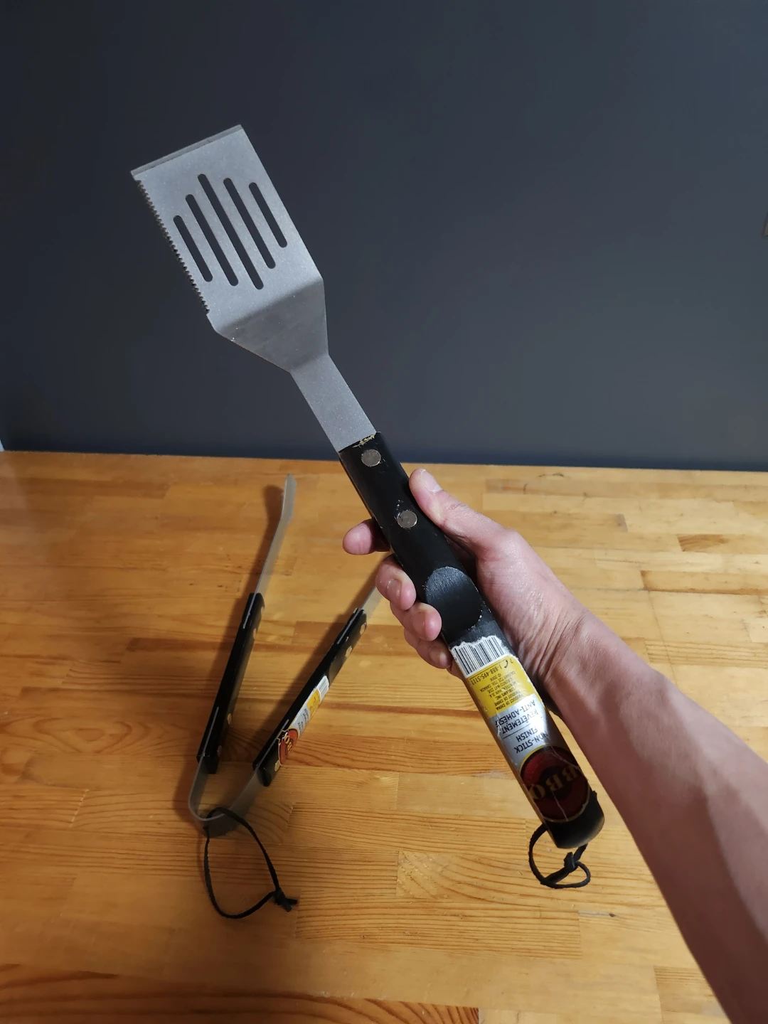 BBQ Grilling Spatula and Tongs Set ❤️ - photo 3