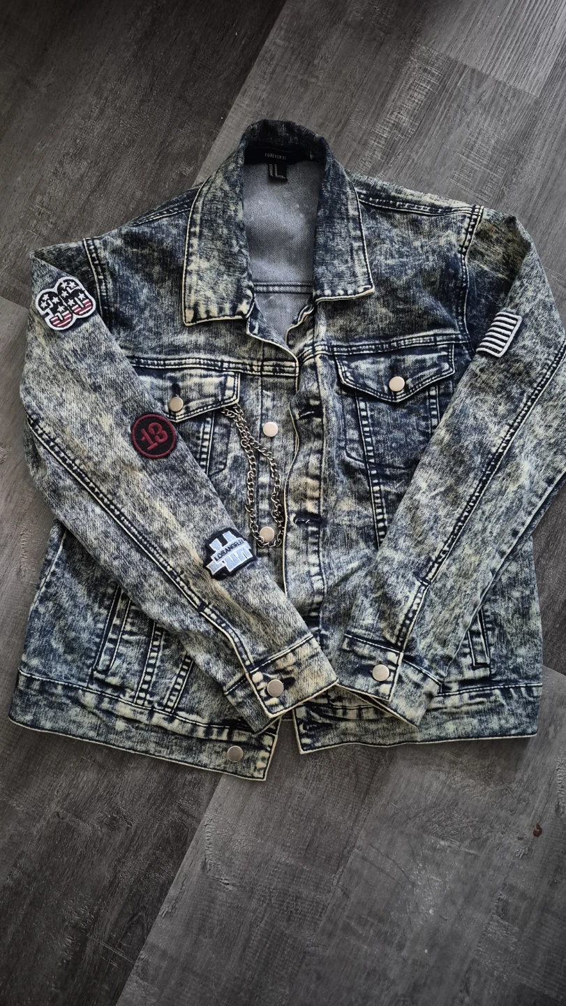 Forever 21 Acid Wash Denim Jacket - Size M