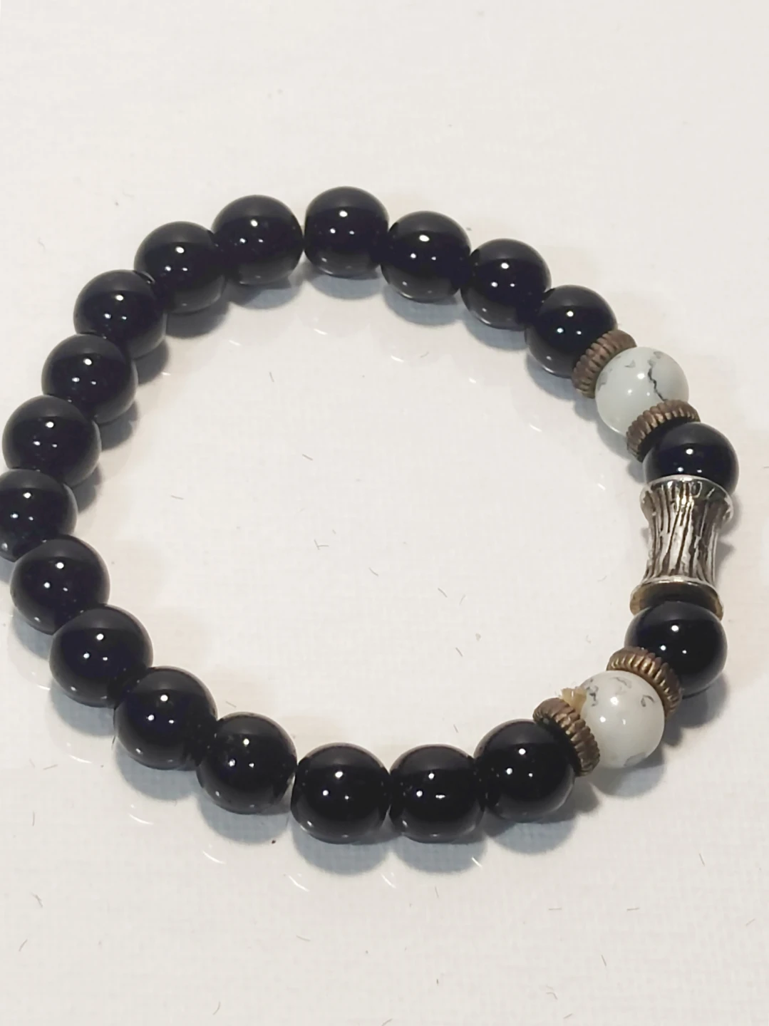 Black & White Beaded Bracelet