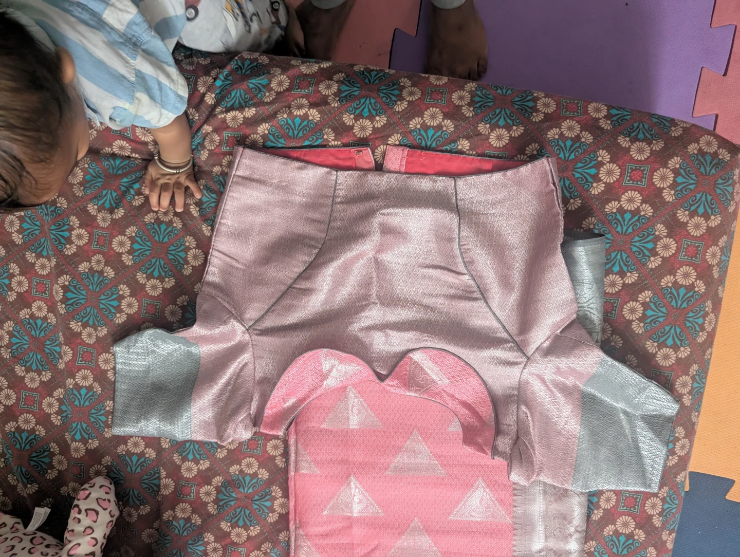 Pink Saree with Blouse - photo 3