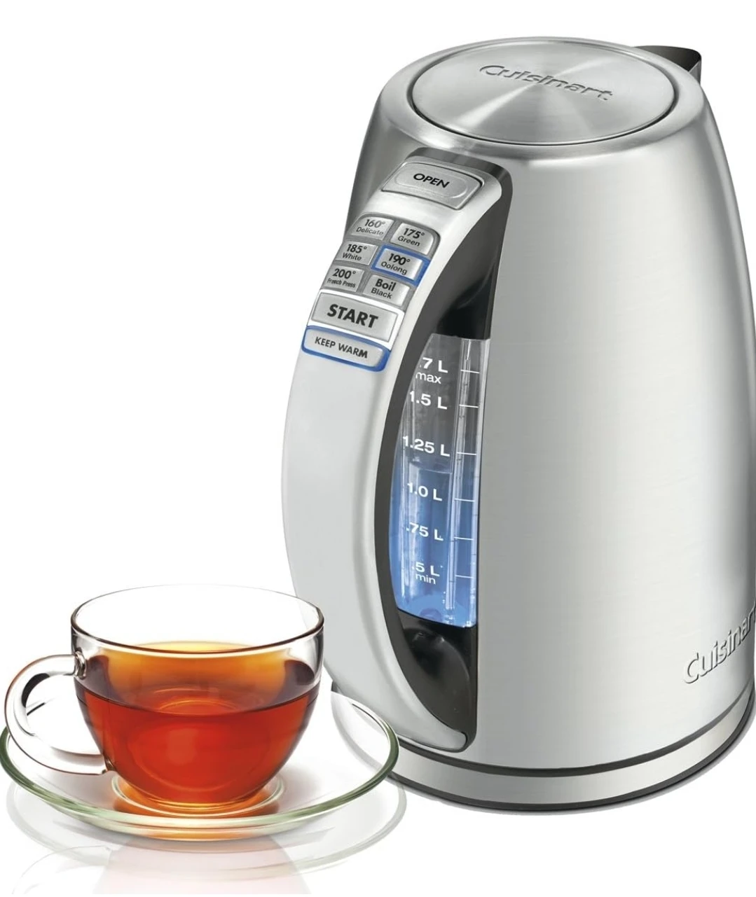 NEW! Cuisinart PerfecTemp Cordless Programmable Kettle CPK-17P1 - photo 2