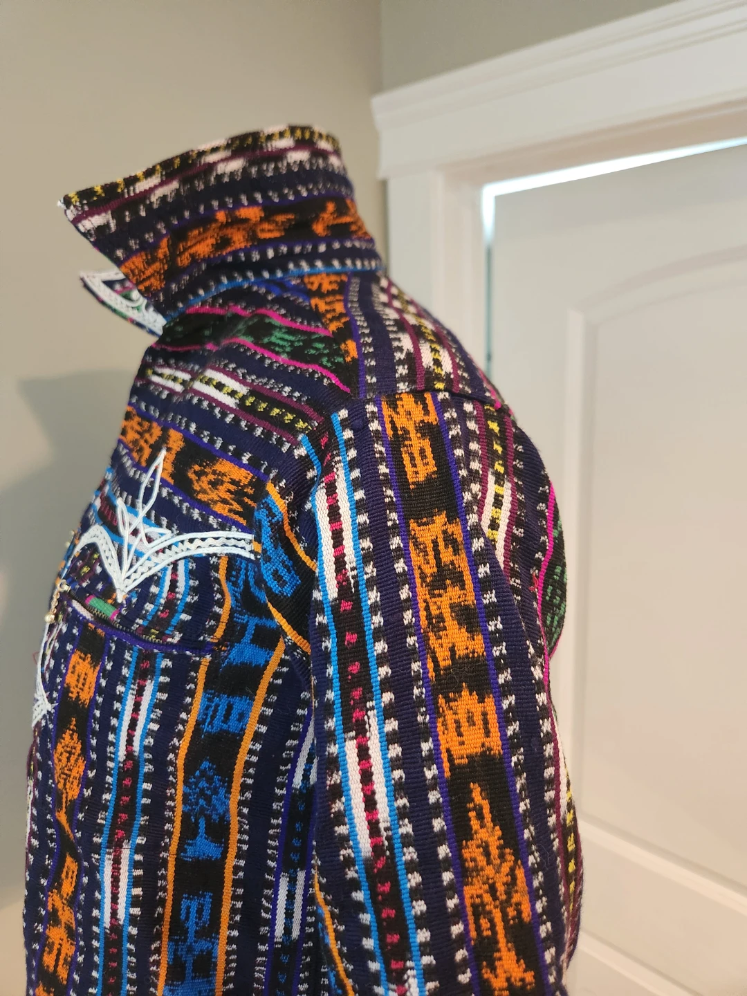 Vintage men's hand woven jacket from solola Guatemala, - photo 3