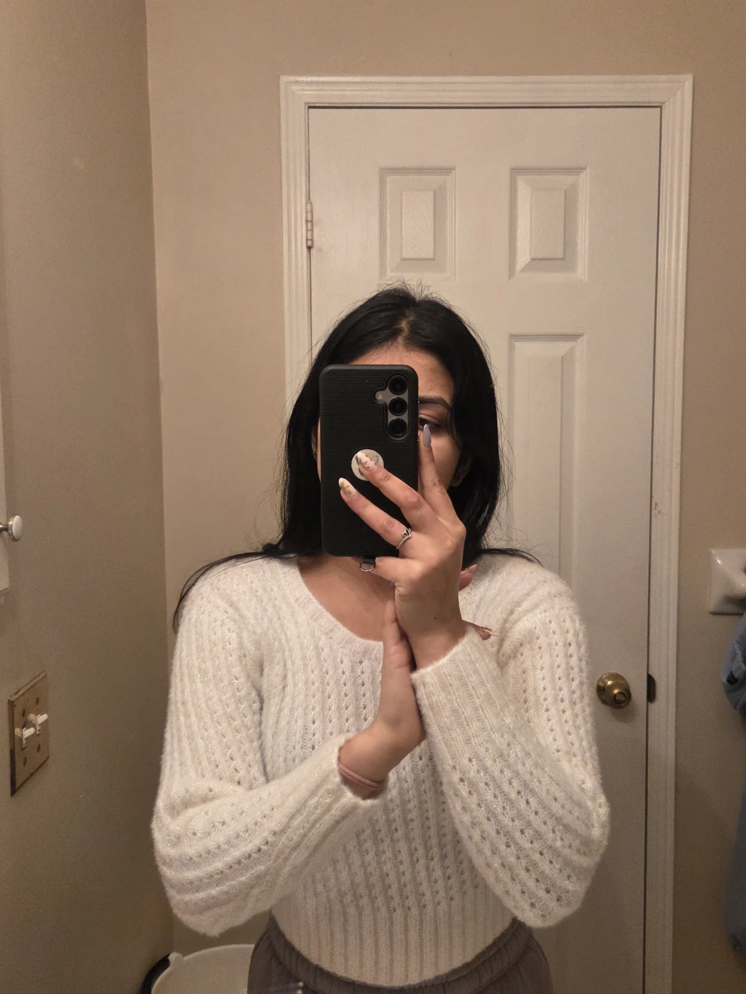 White hand Knit Sweater - photo 2
