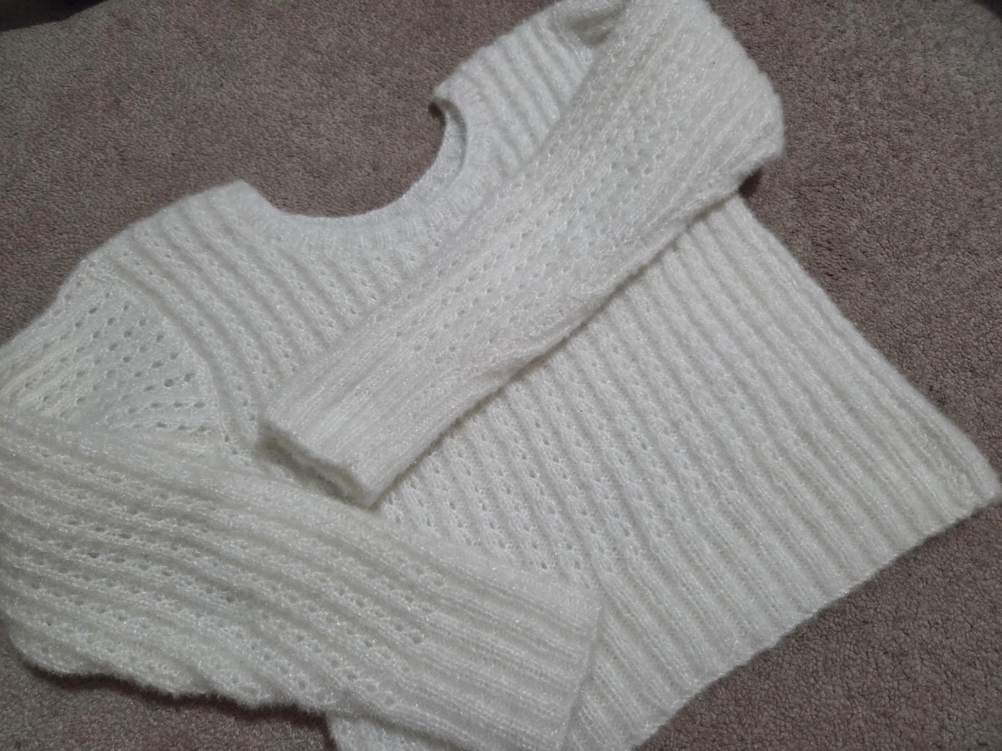 White hand Knit Sweater - photo 3