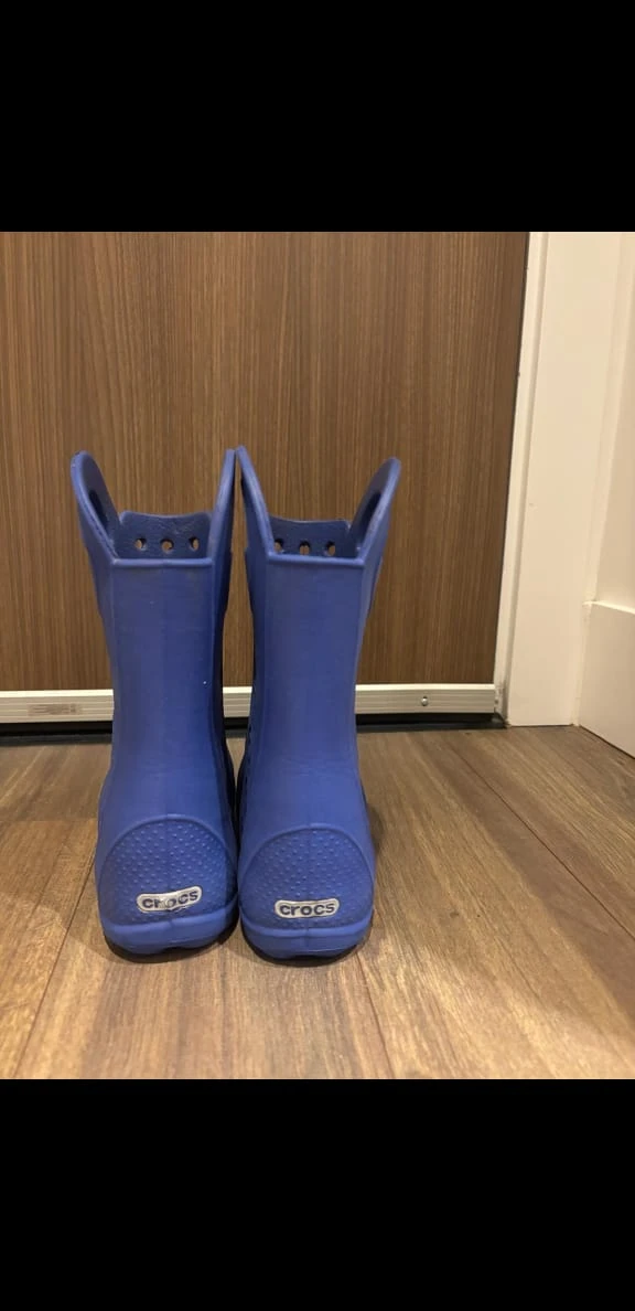 Crocs Handle It Rain Boots - Blue, Size J3 - photo 4