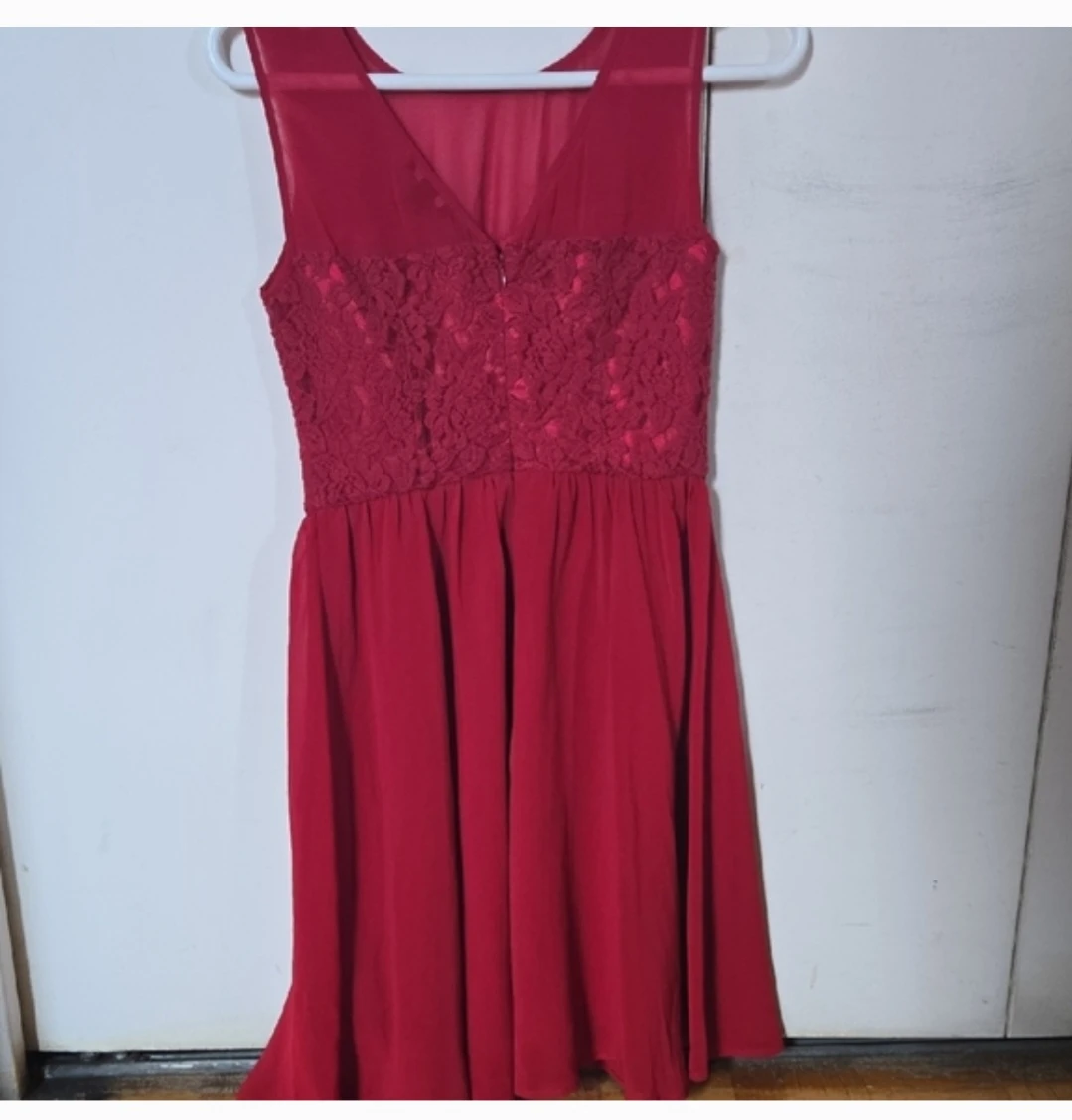 Burgundy Lace Sleeveless Dress (Jacob - XS) - photo 2