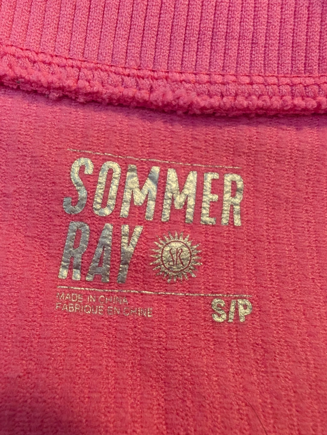 Sommer Ray Pink Ribbed Tank - Size S - photo 4