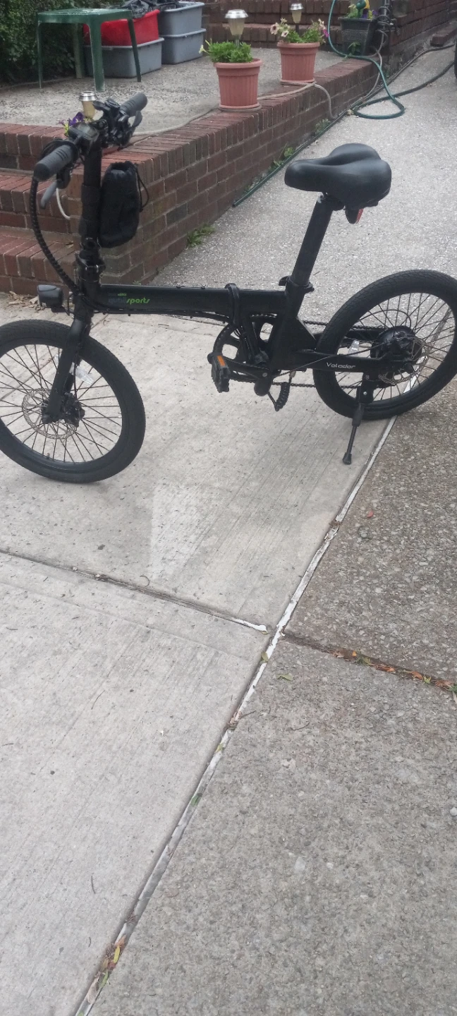 Black Folding Electric Bike