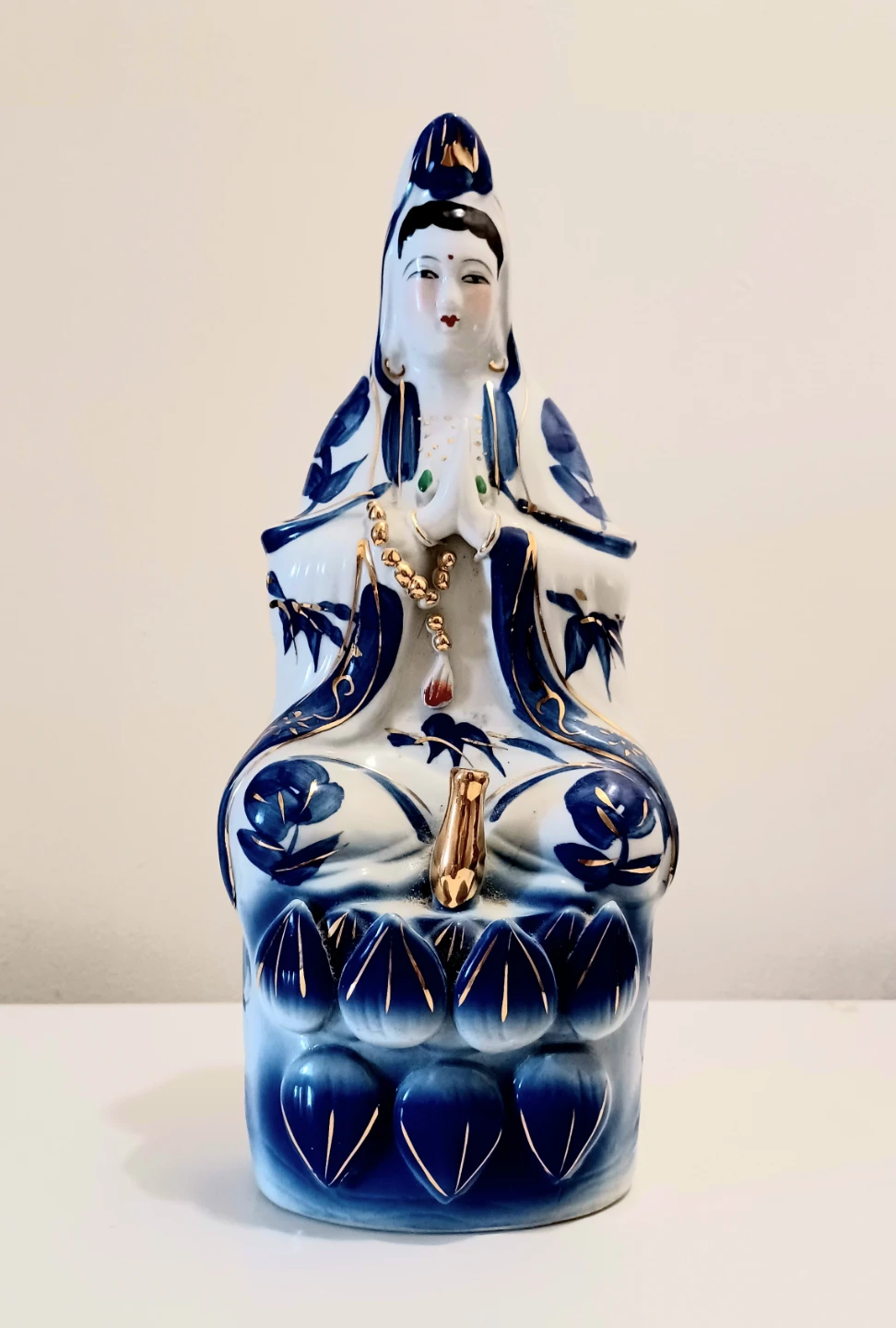 Rare Hand Painted Kwan Yin Statue