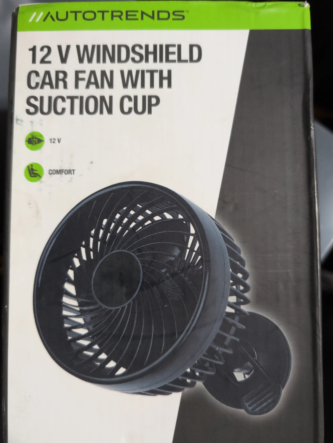 AutoTrends 12V Windshield Car Fan with Suction Cup - photo 2