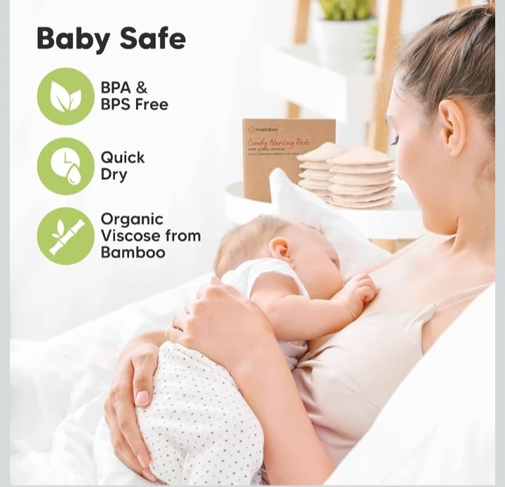 NEW!   14 KeaBabies Organic Bamboo Nursing Pads - Large