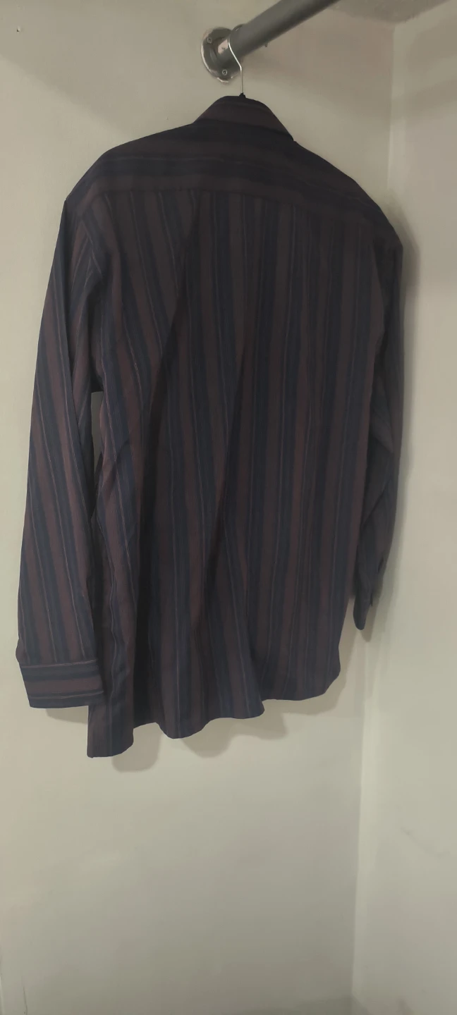 Men's Striped Long Sleeve Dress Shirt - photo 2