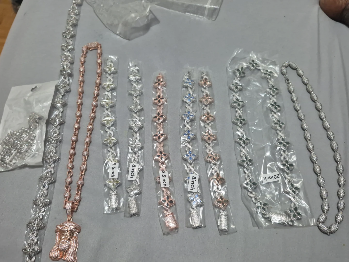 Gold Chain and Pendant Set with Diamond Ring - photo 3