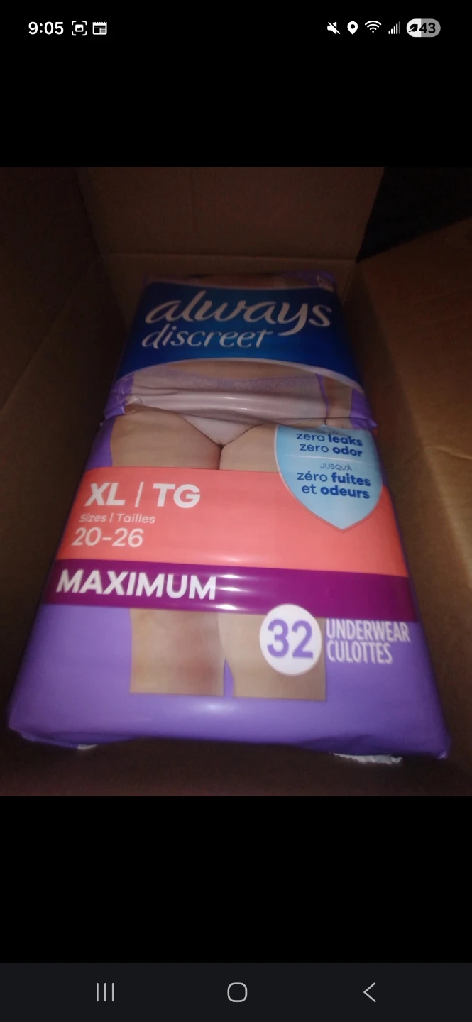 Always Discreet Maximum Underwear XL/TG (32 Count)
