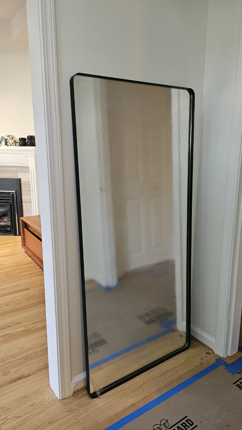 Wall Mounted Large Black Mirror 28 x 59 - photo 2