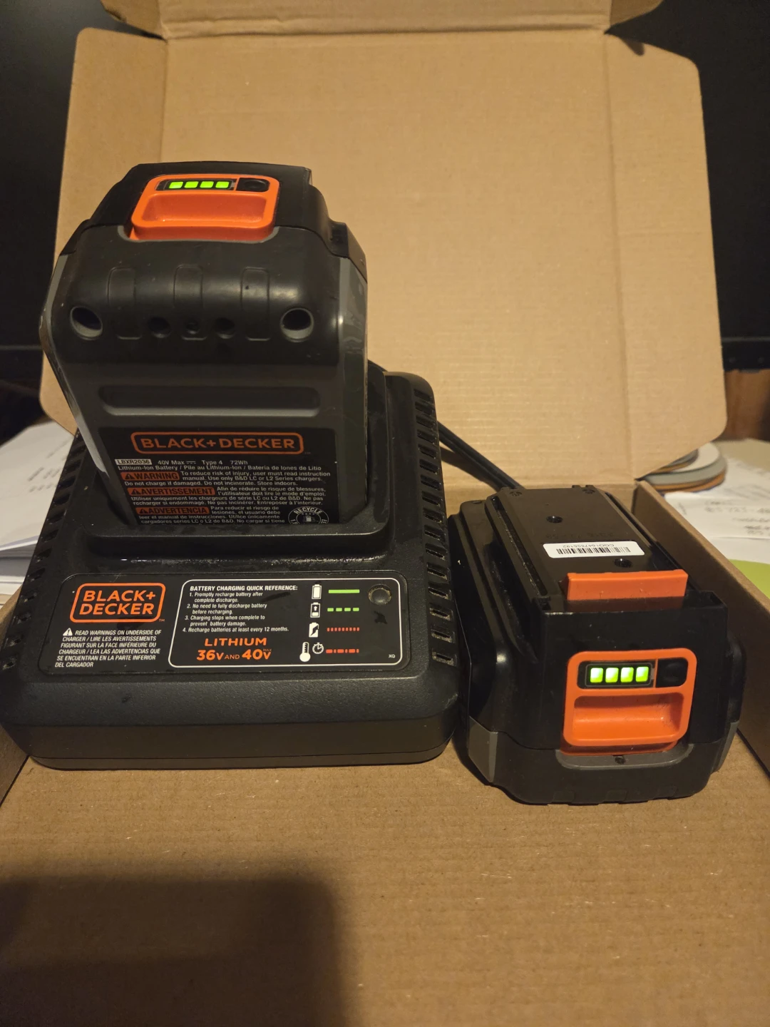 Black+Decker 36V/40V Lithium Battery & Charger
