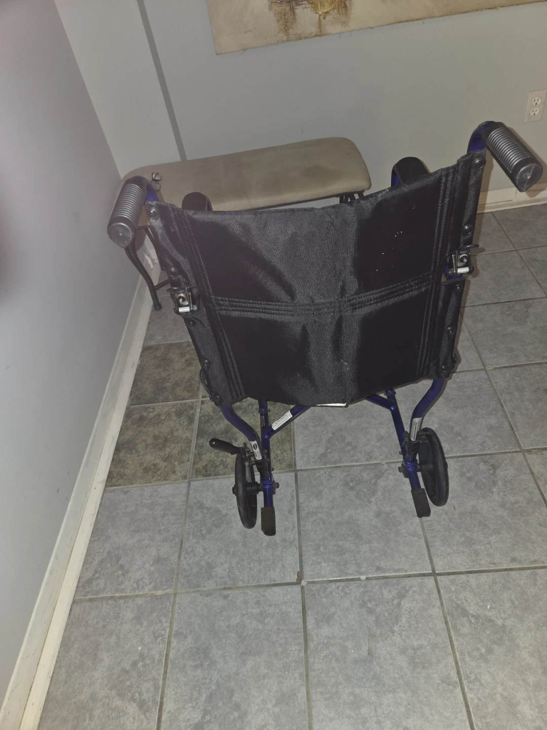 Blue Transport Wheelchair - photo 4