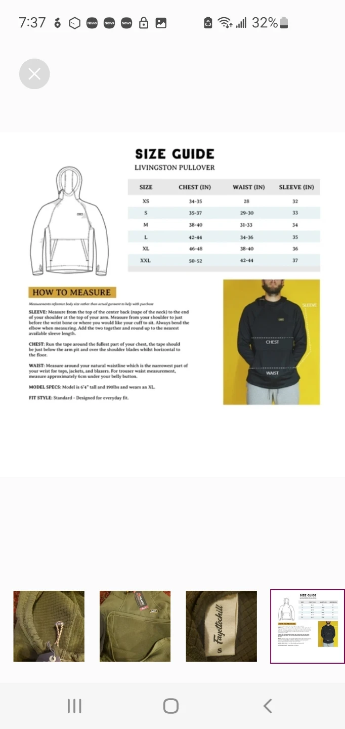 Fayettchill Microgrid Pullover - Pine Green, Size S (New) - photo 4