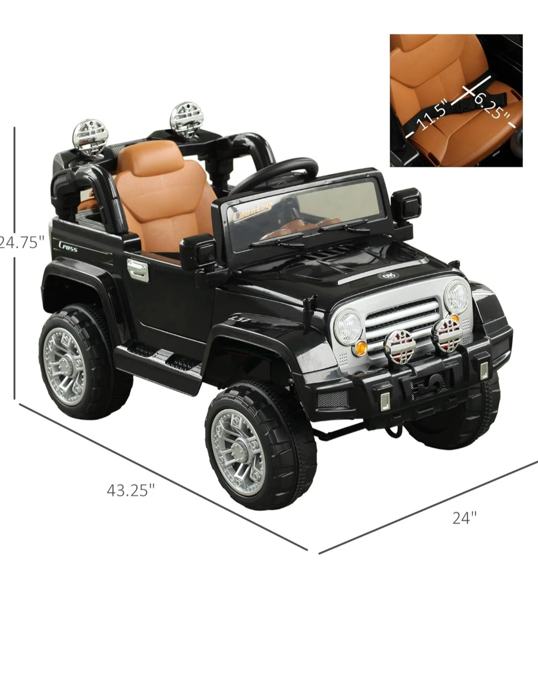 Electric Black Ride-On Car - 90$ - photo 2