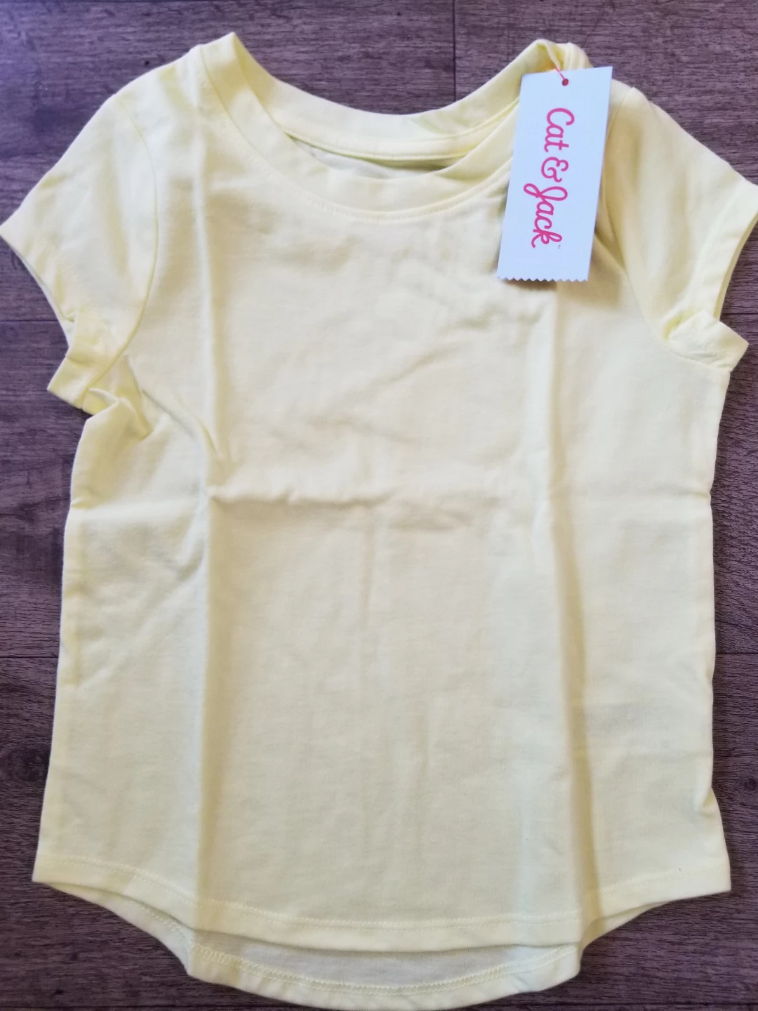 Cat & Jack Toddler Girls T-Shirt Size 3T Bright Yellow