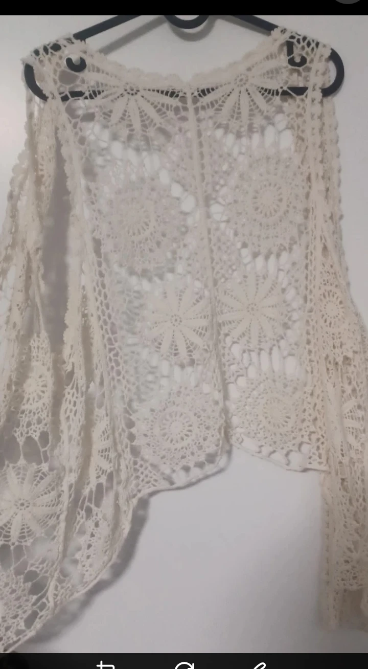 Crochet Vest - Cream Colour - photo 3