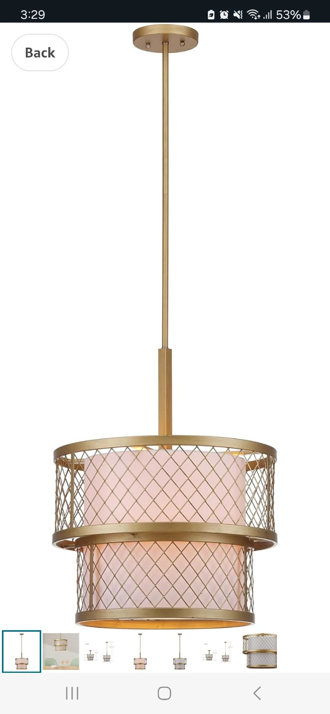 Safavieh Lighting Collection Evie Antique Gold Pendant Light - photo 2