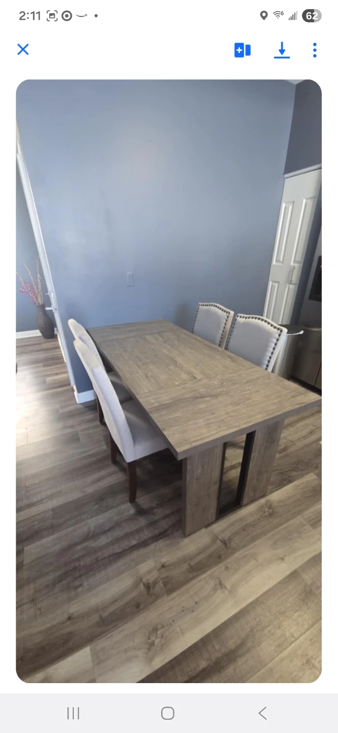 Dining Table with 4 Chairs - Light Wood