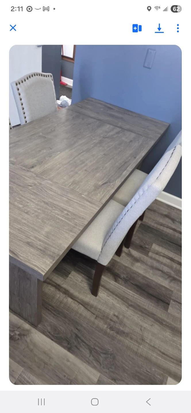 Dining Table with 4 Chairs - Light Wood - photo 3