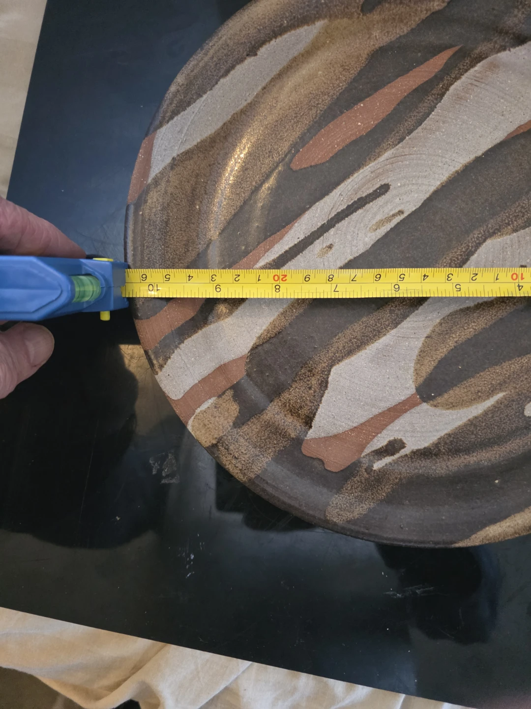 Handmade Pottery Plate, 10 inch - photo 3