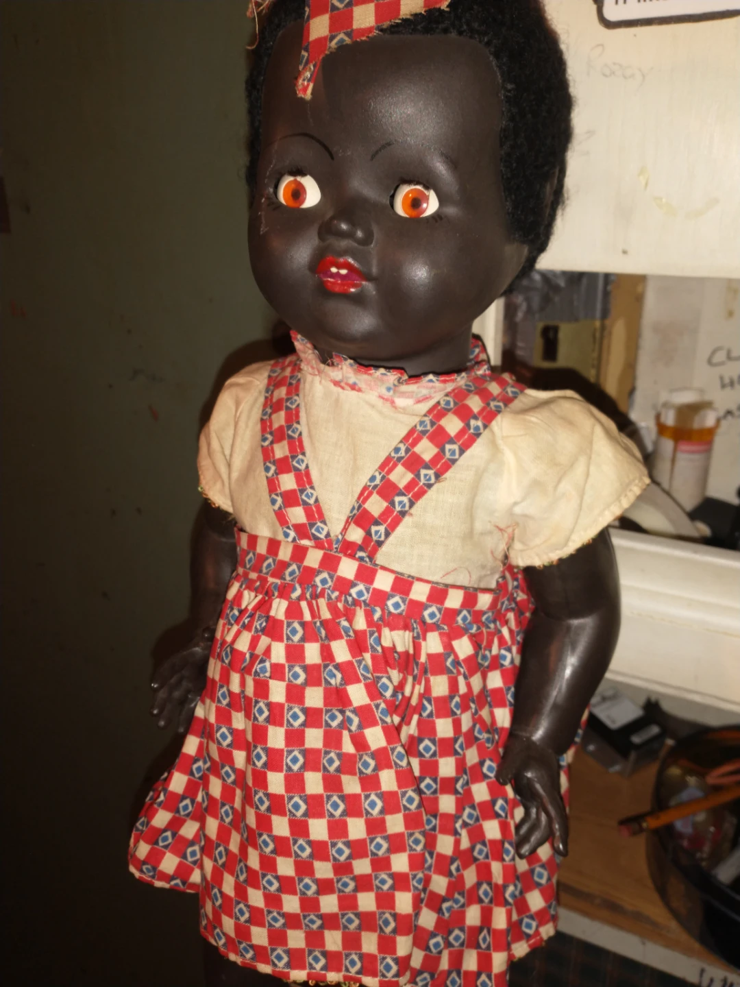 Palitoy afro baby doll from early on decades ago