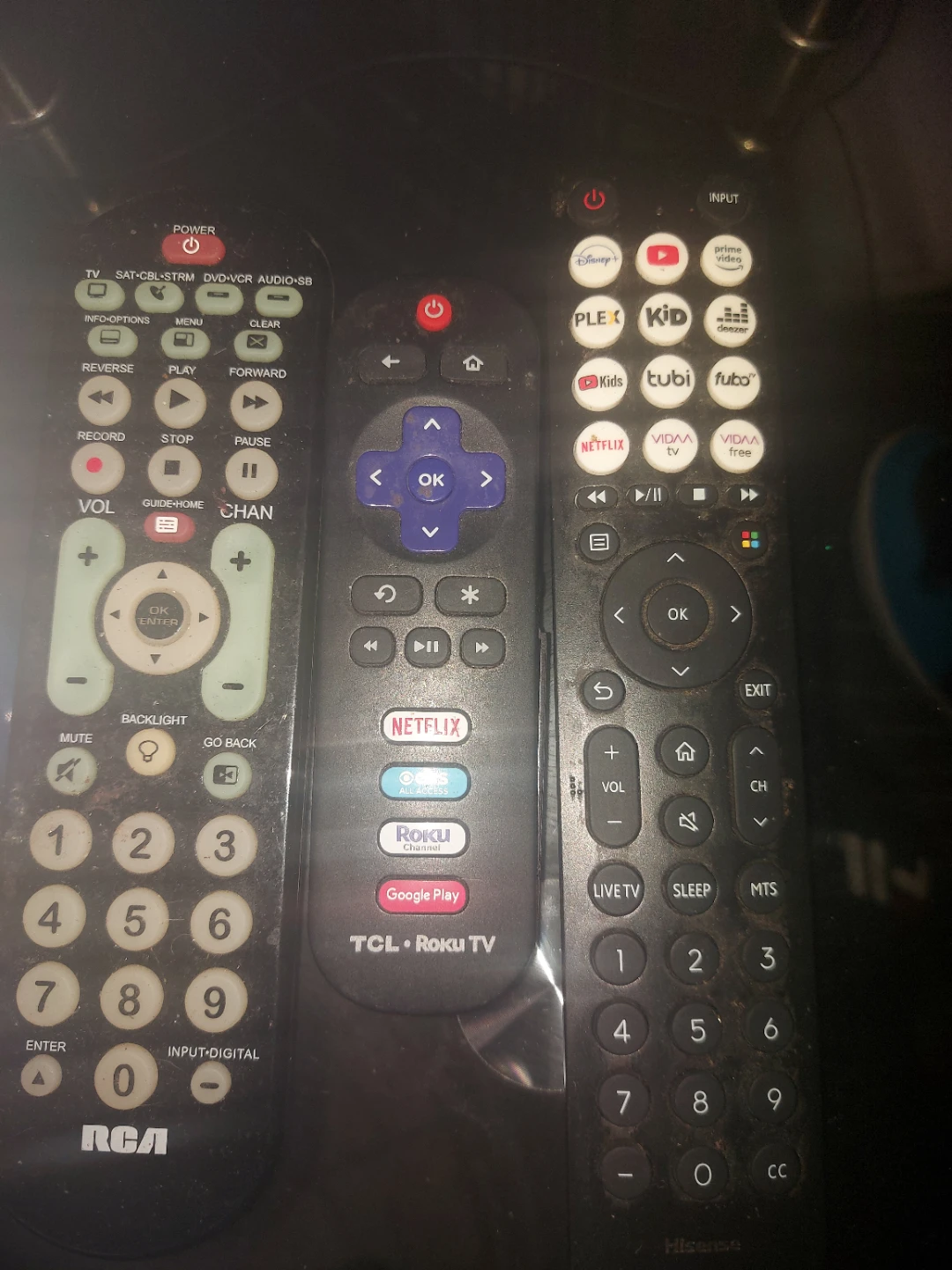 TV Remotes: RCA, TCL Roku TV, Hisense