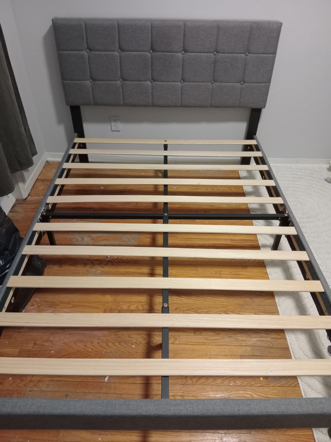 Upholstered Bed Frame - Grey