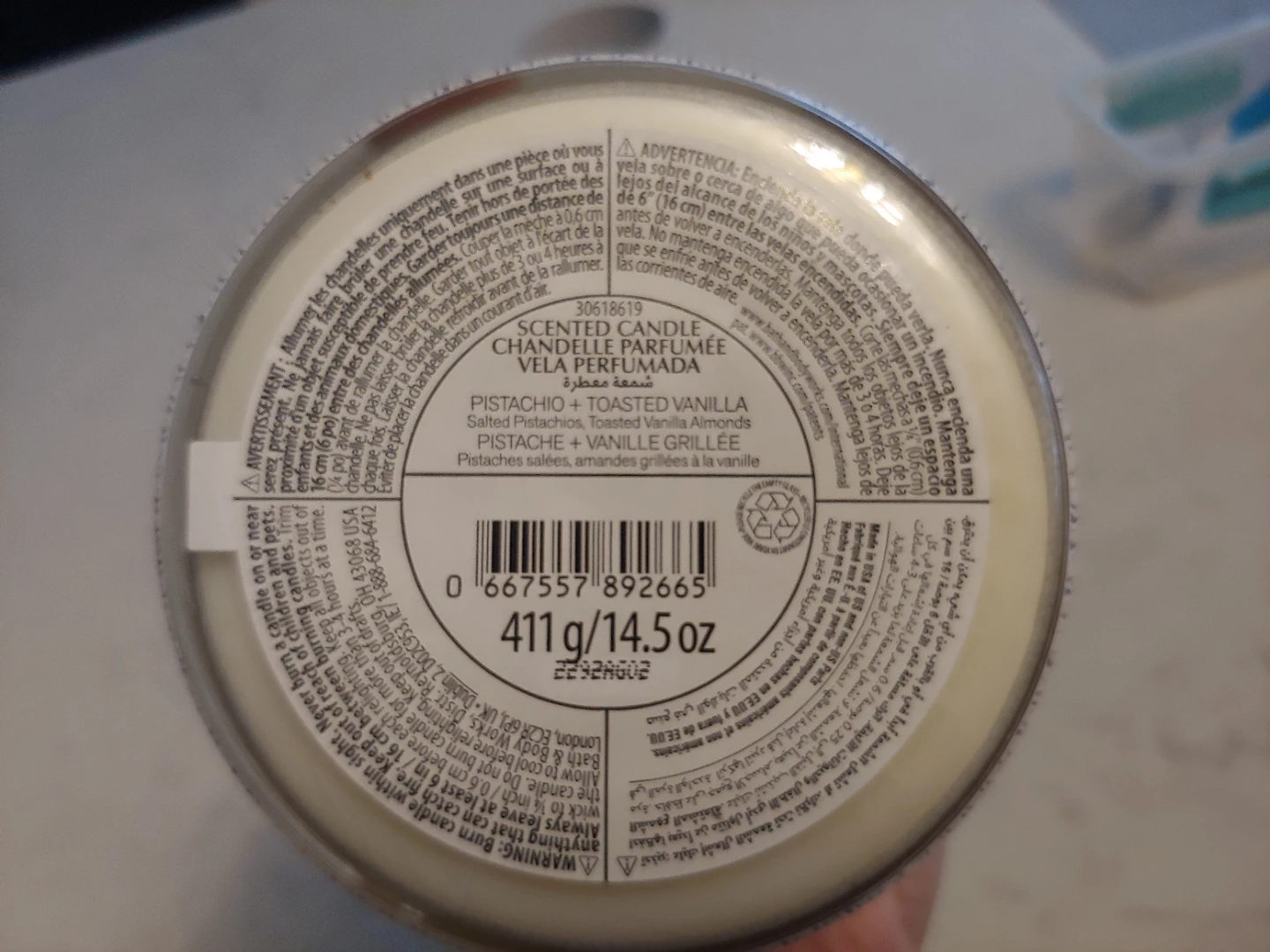 New Bath & Body Works Pistachio + Toasted Vanilla Candle - photo 4