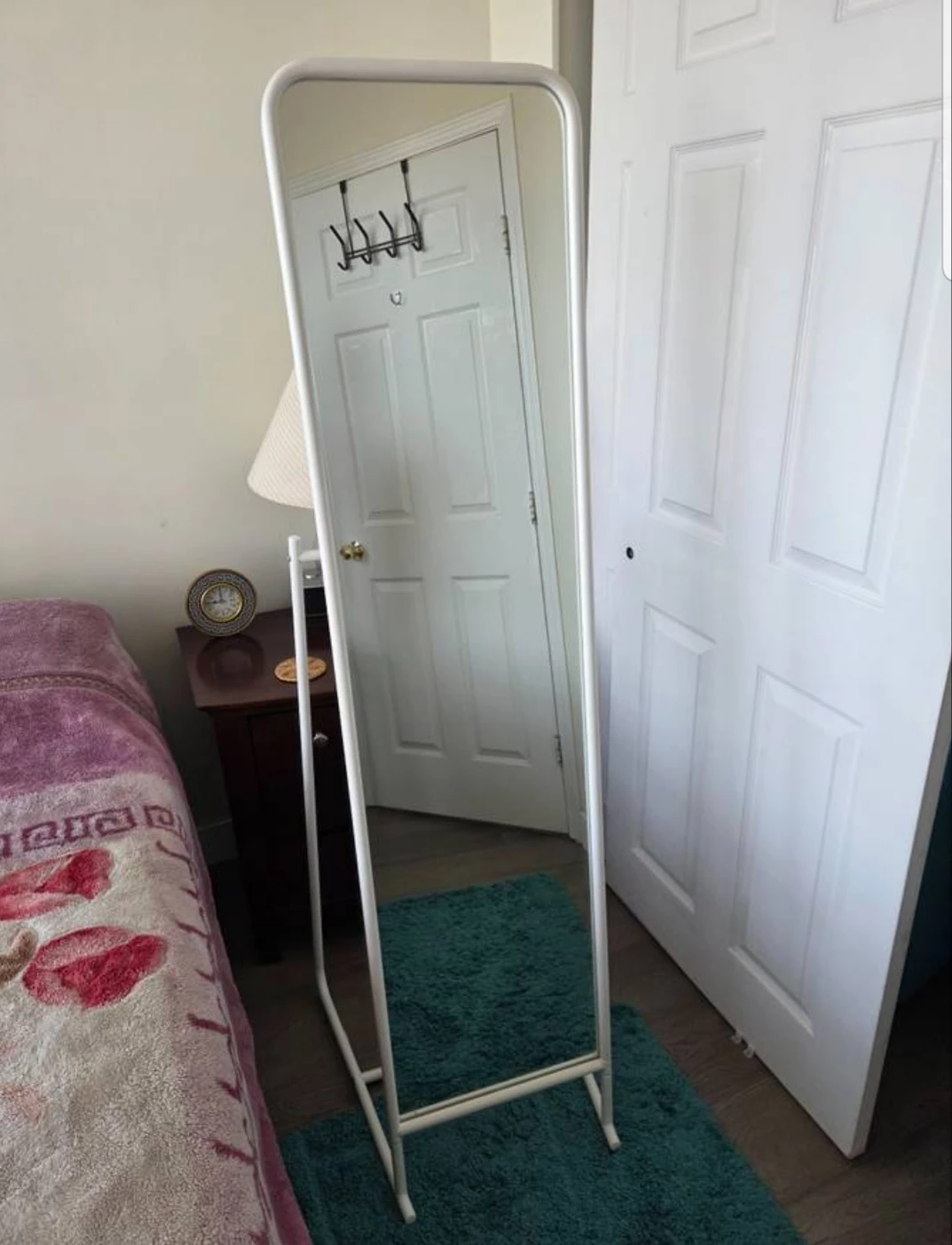 Full Length White Standing Mirror