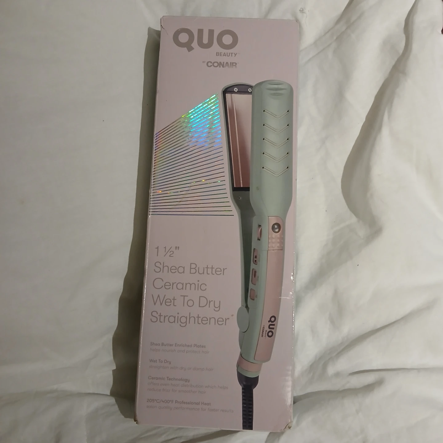 Quo Beauty 1 1/2" Shea Butter Wet To Dry Straightener