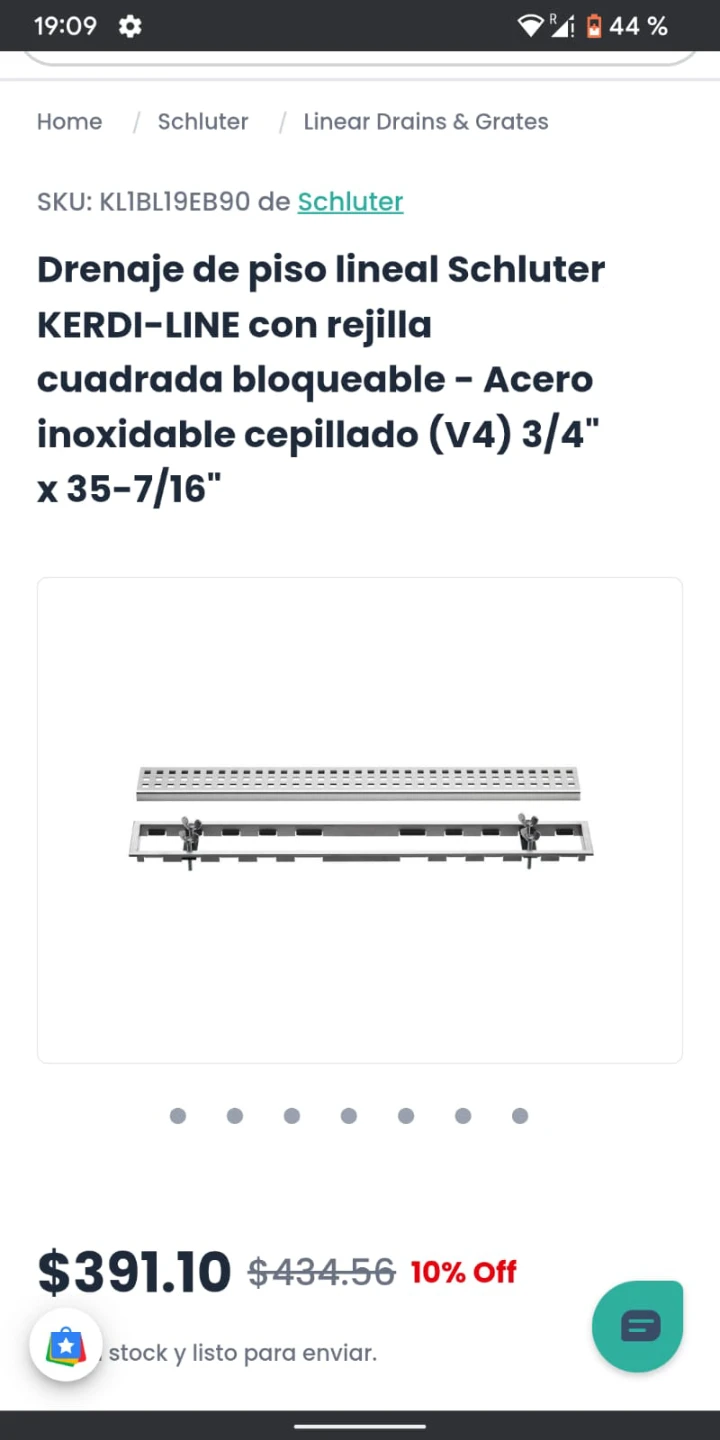 Schluter KERDI-LINE Linear Floor Drain Grate - photo 2