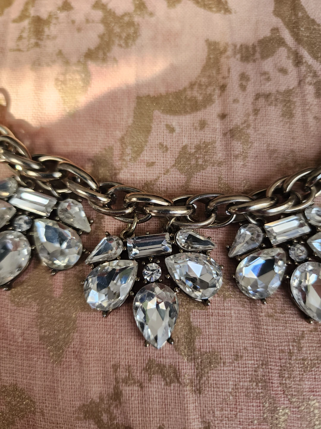 LOFT Silver Tone Statement Necklace